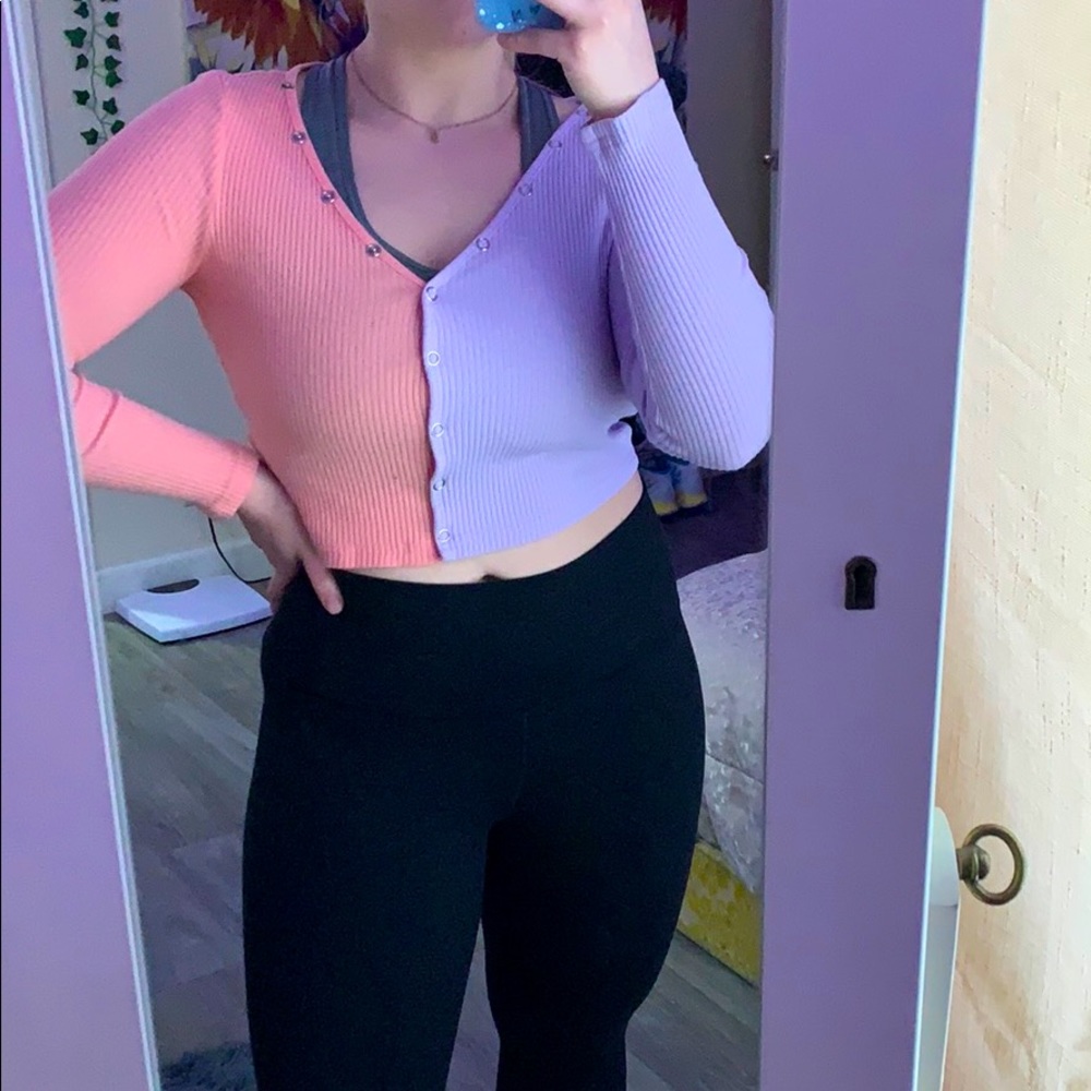 Cropped Multicolored Long Sleeve